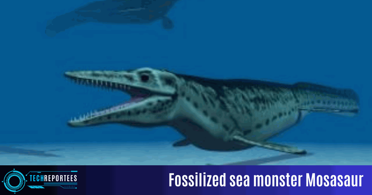 fossilized sea monster Mosasaur