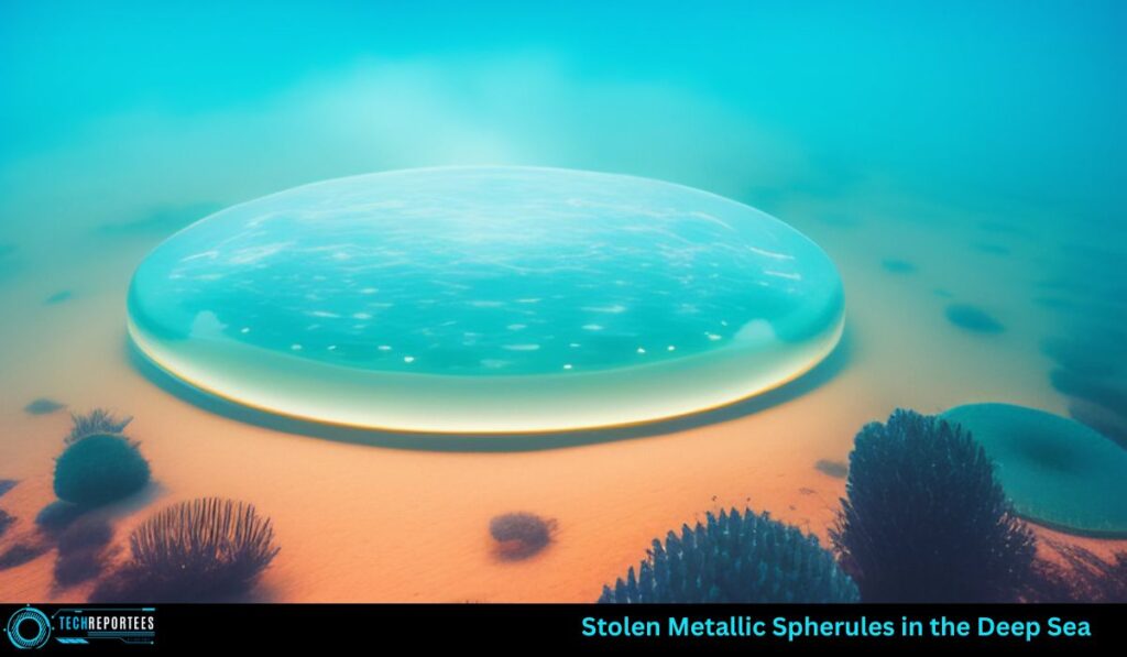 Stolen Metallic Spherules in the Deep Sea